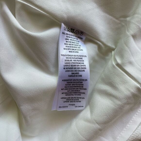 French Connection Whisper Light Square Neck Dress White Size 0 - Picture 7 of 14